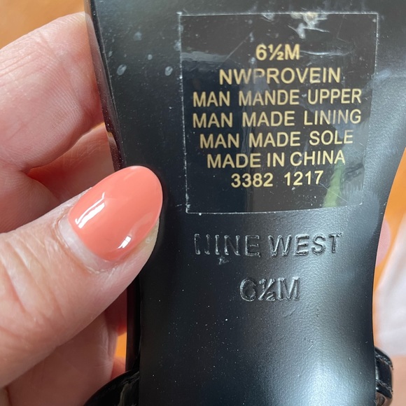 Nine West Provein Block Heel Dress Sandals in Black- Size: 6.5 - Picture 8 of 11